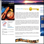 Screen shot of the Scotprime Seafoods Ltd website.