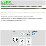 Screen shot of the Espm Ltd website.