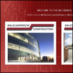 Screen shot of the Mccarrick Construction Co Ltd website.