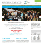 Screen shot of the Priory Events Ltd website.