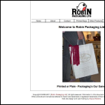 Screen shot of the Robin Packaging website.