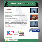 Screen shot of the Proweld Quality Vessels Ltd website.