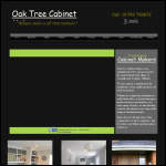 Screen shot of the Oak Tree Cabinet Makers website.