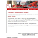 Screen shot of the Mid Lincs Generators website.