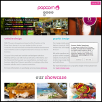 Screen shot of the Popcorn Web Design Ltd website.