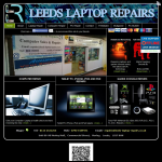 Screen shot of the Leeds Laptop Repairs website.