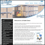 Screen shot of the Lift Safe Direct website.