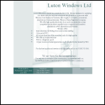 Screen shot of the Luton Windows website.