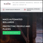 Screen shot of the Macs Automated Bollard Systems Ltd website.