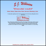 Screen shot of the S J Wilkinson website.