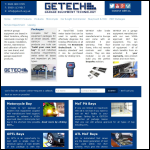 Screen shot of the Getech website.