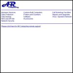 Screen shot of the A R Computing website.