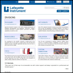 Screen shot of the Lafayette Instrument Europe website.