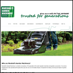Screen shot of the Marshall Garden Machinery website.