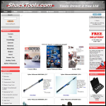 Screen shot of the Shacktools Ltd website.