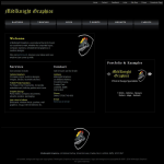 Screen shot of the Midknight Graphics website.