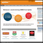 Screen shot of the Spidex Software Ltd website.