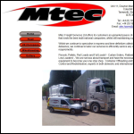Screen shot of the Mtec Freight Services Ltd website.