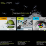 Screen shot of the Ready Design website.