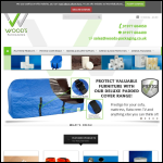 Screen shot of the Woods Packaging website.