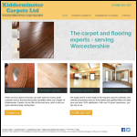 Screen shot of the Kidderminster Carpet Specialists website.