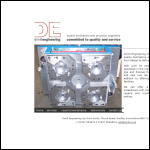 Screen shot of the Dimill Engineering Ltd website.