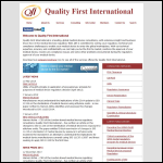 Screen shot of the Quality First International Ltd website.