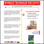 Screen shot of the Estitect Technical Services website.
