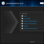Screen shot of the Paradyne Computer Systems website.