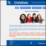 Screen shot of the Childsafe website.