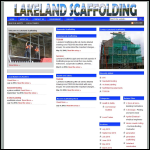 Screen shot of the Lakeland Scaffolding website.