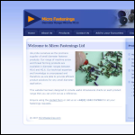 Screen shot of the Micro Fastenings Ltd website.