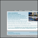 Screen shot of the Amega Engineering website.