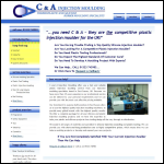Screen shot of the C & A Injection Moulding website.