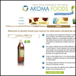Screen shot of the Akoma International (UK) Ltd website.