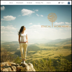 Screen shot of the Ethical Workwear website.