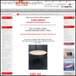 Screen shot of the Norwich Office Furniture & Stationery Supplies website.