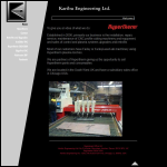 Screen shot of the Karibu Engineering Ltd website.