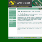 Screen shot of the Lef Circuits Ltd website.