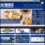 Screen shot of the Miric Engineering Ltd website.