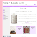 Screen shot of the Simply Lovely Gifts website.