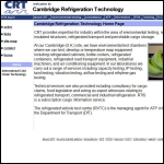 Screen shot of the Cambridge Refrigeration Technology website.