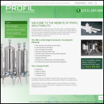 Screen shot of the Profil Solutions Ltd website.
