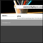Screen shot of the One Workplayce Ltd website.