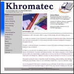 Screen shot of the Khromatec Ltd website.