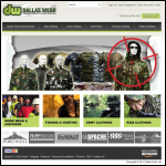 Screen shot of the Dallas Wear Ltd website.