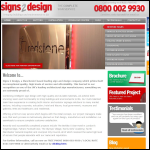 Screen shot of the Signs2design website.