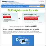 Screen shot of the SP Freight website.