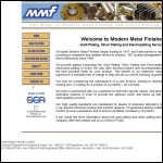 Screen shot of the Modern Metal Finishes Ltd website.