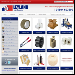 Screen shot of the Leyland Packaging website.